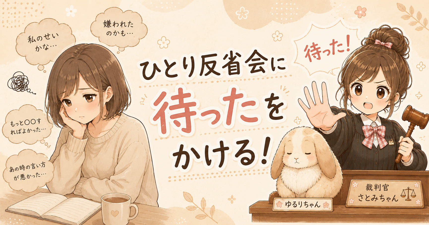 ひとり反省会(反芻思考)をやめたい!【相手の一言を何日も考えてしまう人へ】